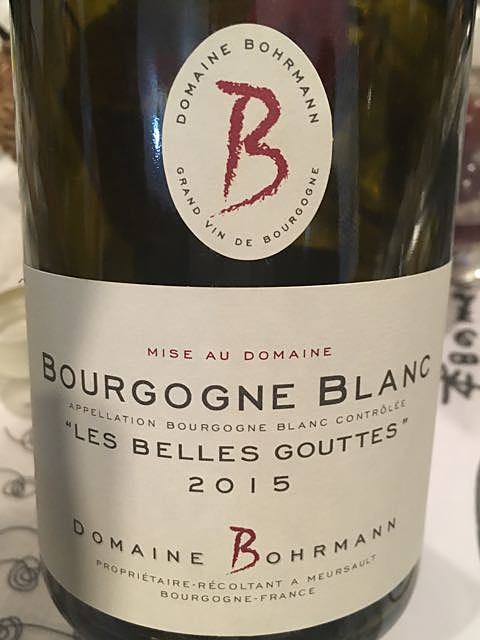 Dom. Bohrmann Bourgogne Blanc Les Belles Gouttes(ドメーヌ・ボーマン ブルゴーニュ・ブラン レ・ベル・グット)