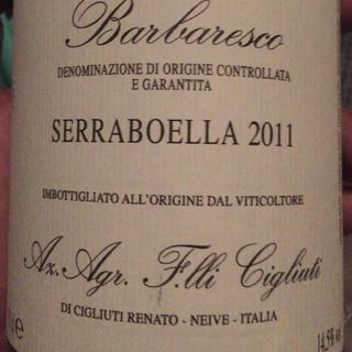 Az. Agr. F.lli Cigliuti Barbaresco Serraboella(チリューティ バルバレスコ セッラボエッラ)