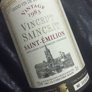 Vincent Saincrit Saint Émilion(ヴァンサン・サンクリ サン・テミリオン)