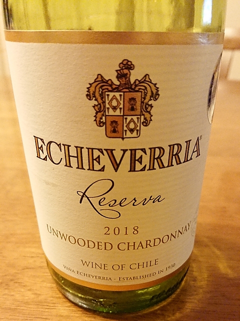 Echeverria Reserva Unwooded Chardonnay(エチェヴェリア レセルバ アンウッデド シャルドネ)