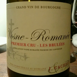 J. Cacheux Vosne Romanée 1er Cru Les Brulées(ジャック・カシュー ヴォーヌ・ロマネ プルミエ・クリュ レ・ブリュレ)