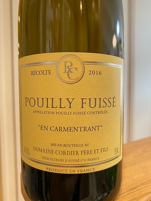 Dom. Cordier Père et Fils Pouilly Fuissé En Carmentrant