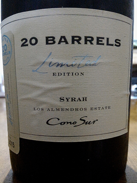 Cono Sur 20 Barrels Syrah Limited Edition(コノ・スル 20・バレル シラー リミテッド・エディション)