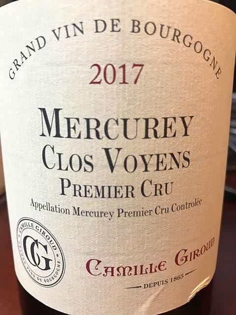 Camille Giroud Mercurey Clos Voyens 1er Cru(カミーユ・ジルー メルキュレイ クロ・ヴォワイアン プルミエ・クリュ)