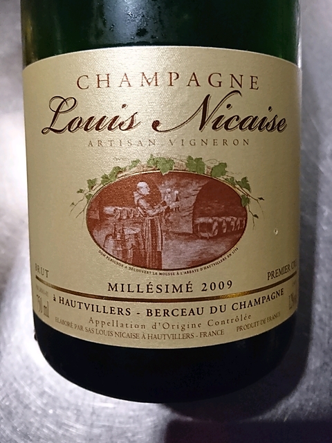 Louis Nicaise 1er Cru Brut Millésimé(ルイ・ニケーズ プルミエ・クリュ ブリュット ミレジメ)