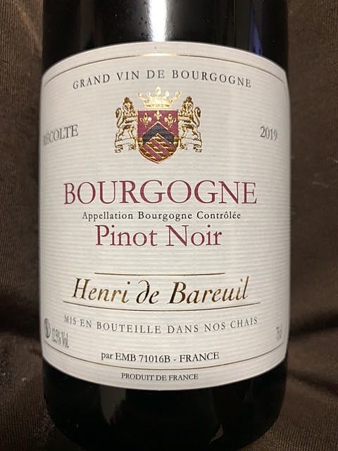 Henri de Bareuil Bourgogne Pinot Noir(アンリ・ドゥ・バレイル ブルゴーニュ ピノ・ノワール)