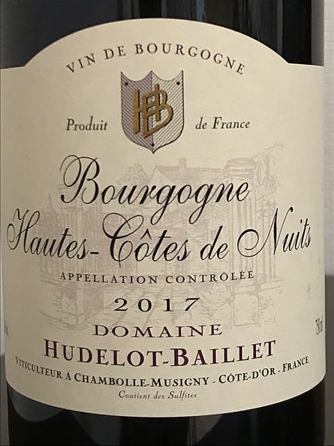 Dom. Hudelot Baillet Bourgogne Hautes Côtes de Nuits Rouge(ドメーヌ・ユドロ・バイエ ブルゴーニュ・オート・コート・ド・ニュイ)