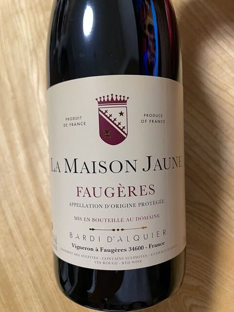 Bardi d'Alquier La Maison Jaune Faugères(バルディ・ダルキエ ラ・メゾン・ジョンヌ フォジェール)