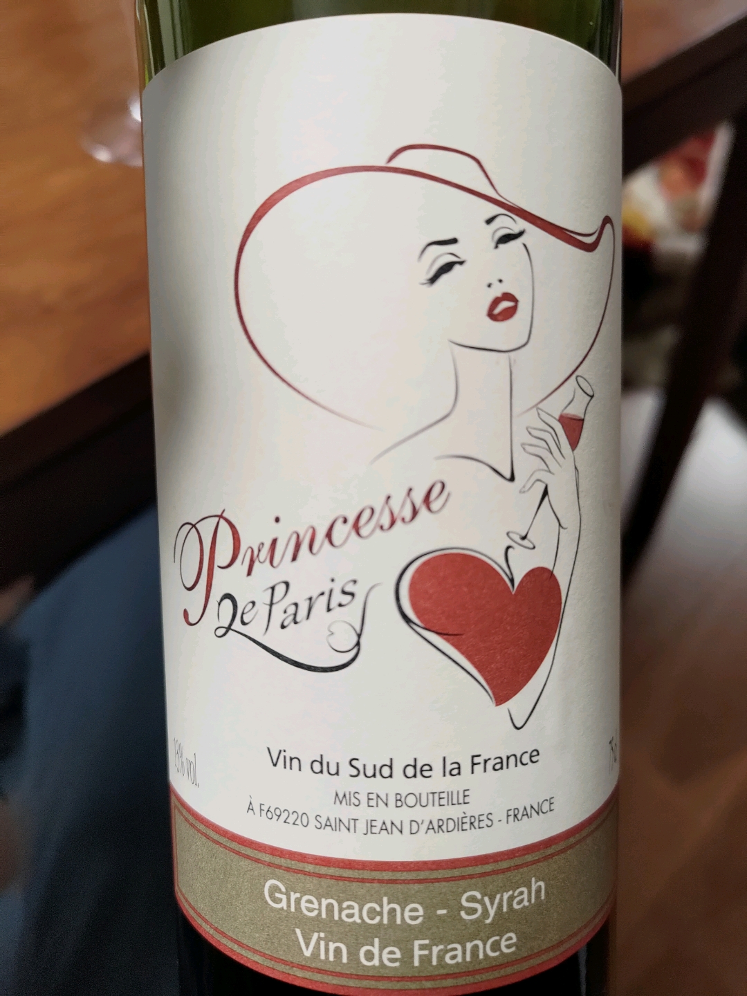 Princesse de Paris Grenache Syrah(プリンセス・ド・パリ