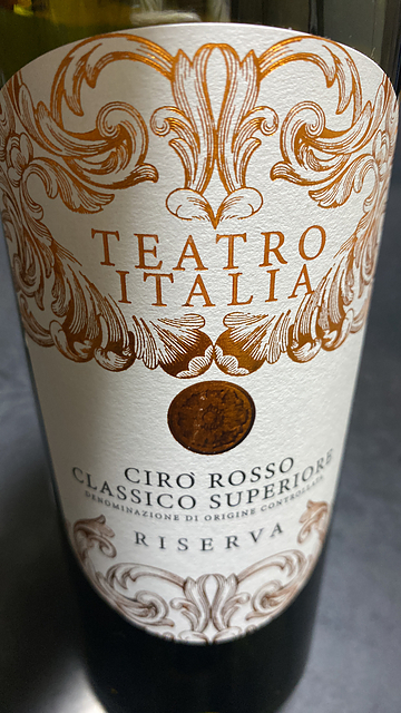 Teatro Italia Cirò Rosso Classico Superior Riserva