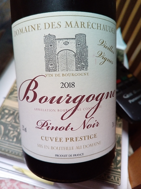 Dom. des Maréchaudes Bourgogne Pinot Noir Cuvée Prestige Fût de Chêne(ドメーヌ・ド・マレショード ブルゴーニュ ピノ・ノワール キュヴェ・プレステージ フュ・ド・シェーヌ)