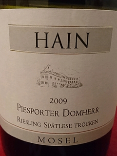 Hain Piesporter Domherr Riesling Spätlese trocken(ハイン ピースポーター・ドムヘア リースリング シュペトレーゼ トロッケン)