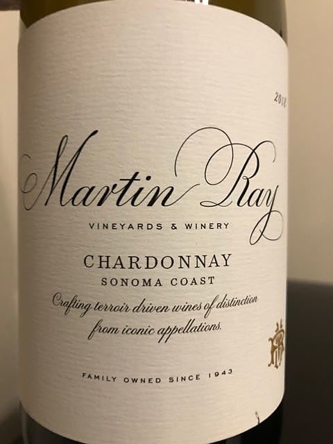 Martin Ray Chardonnay Sonoma Coast(マーティン・レイ シャルドネ ソノマ・コースト)