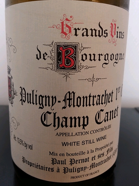 Paul Pernot et Ses Fils Puligny Montrachet 1er Cru Champ Canet