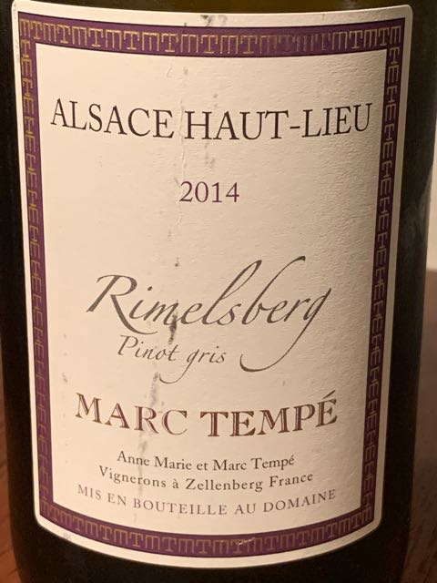 Marc Tempé Pinot Gris Rimelsberg(マルク・テンペ | Vinica