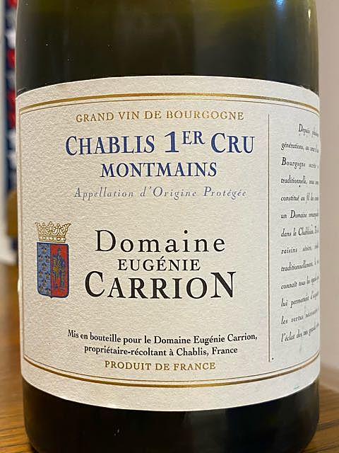 Dom. Eugénie Carrion Chablis 1er Cru Montmains(ドメーヌ・ユージェニー・キャリオン シャブリ プルミエ・クリュ モンマン)