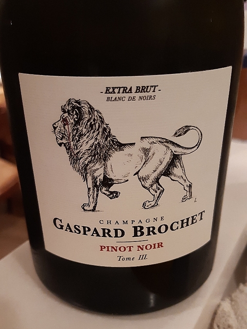 Gaspard Brochet Lion Pinot Noir Tome III(ガスパール・ブロシェ リオン ピノ・ノワール トーム・トロワ)