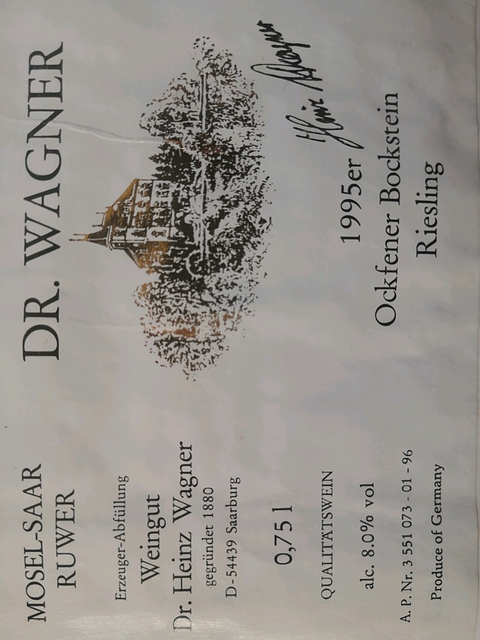 Dr. Wagner Ockfener Bockstein Riesling
