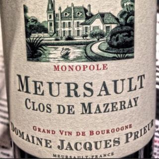 Dom. Jacques Prieur Meursault Clos de Mazeray Monopole Rouge(ドメーヌ・ジャック・プリュール ムルソー・クロ・デ・マズレ モノポール ルージュ)