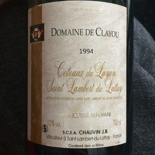 Dom. de Clayou Coteaux du Layon Saint Lambert du Lattay(ドメーヌ・デ・クレユ コトー・デュ・レイヨン サン・ランベール・デュ・ラティ)
