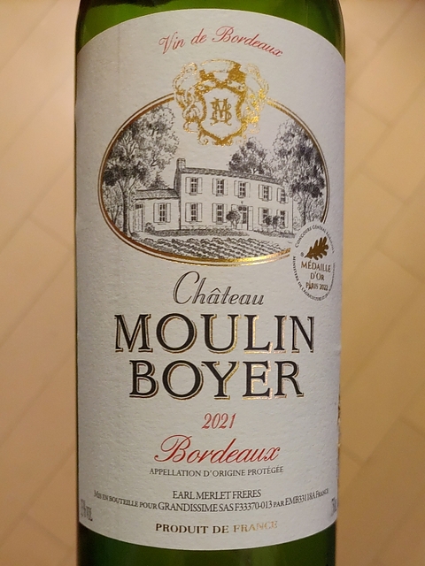 Ch. Moulin Boyer(シャトー・ムーラン・ボワイエ)