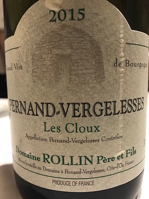 Dom. Rollin Père et Fils Pernand Vergelesses Les Cloux