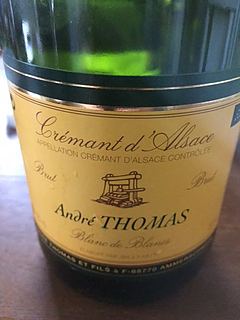 André Thomas Crémant d'Alsace Blanc de Blancs Brut(アンドレ・トーマス クレマン・ダルザス ブラン・ド・ブラン ブリュット)