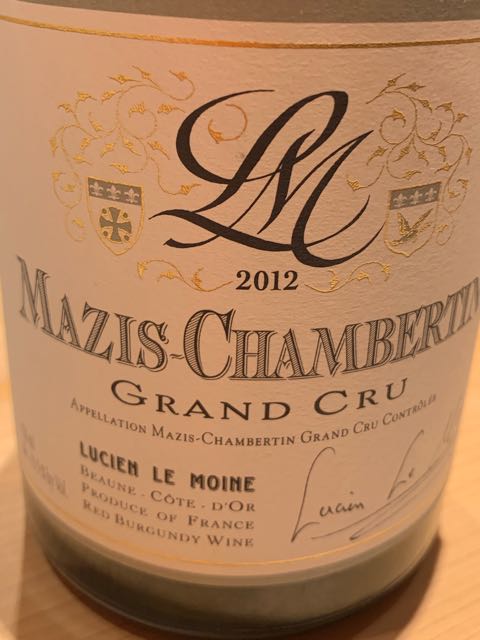 Lucien Le Moine Mazis Chambertin Grand | Vinica 無料のワイン