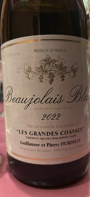 Pierre Durdilly Les Grandes Coasses Beaujolais Blanc