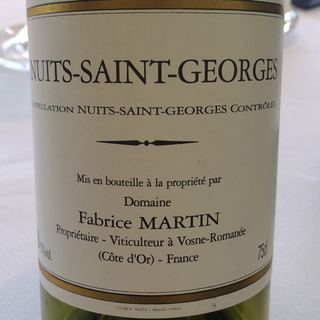 Dom. Fabrice Martin Nuits Saint Georges(ドメーヌ・ファブリス・マルタン ニュイ・サン・ジョルジュ)