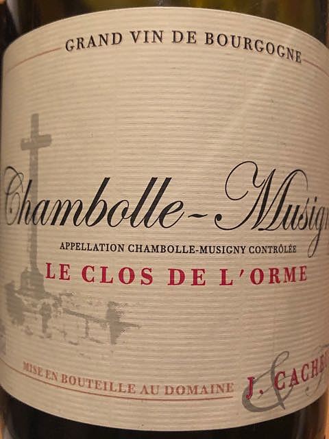 J. Cacheux Chambolle Musigny Le Clos de l'Orme(ジャック・カシュー シャンボール・ミュジニー レ・クロ・ド・ロルム)