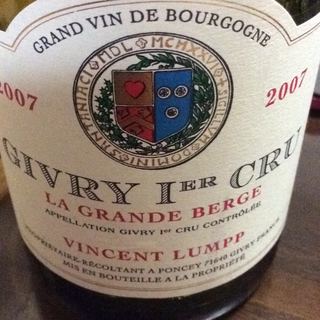 Dom. Vincent Lumpp Givry 1er La Grand Berge