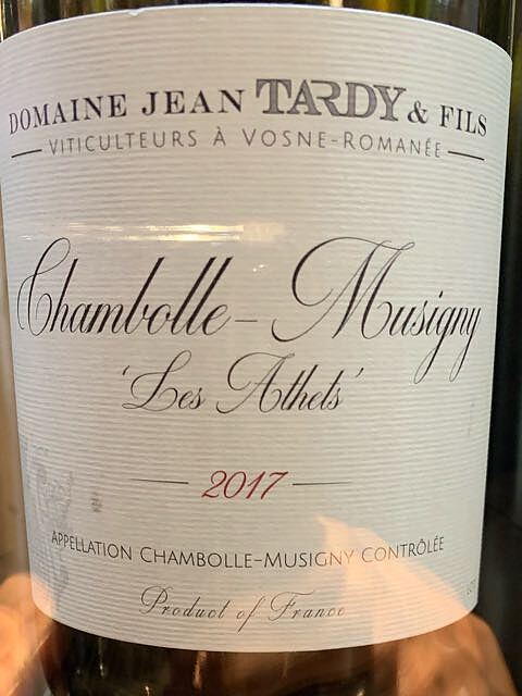 Dom. Jean Tardy & Fils Chambolle Musigny Les Athets