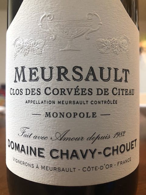 Dom. Chavy Chouet Meursault Clos des Corvées de Citeau Monopole(ドメーヌ・シャヴィ・シュエ ムルソー クロ・デ・コルヴェ・ド・シトー モノポール)