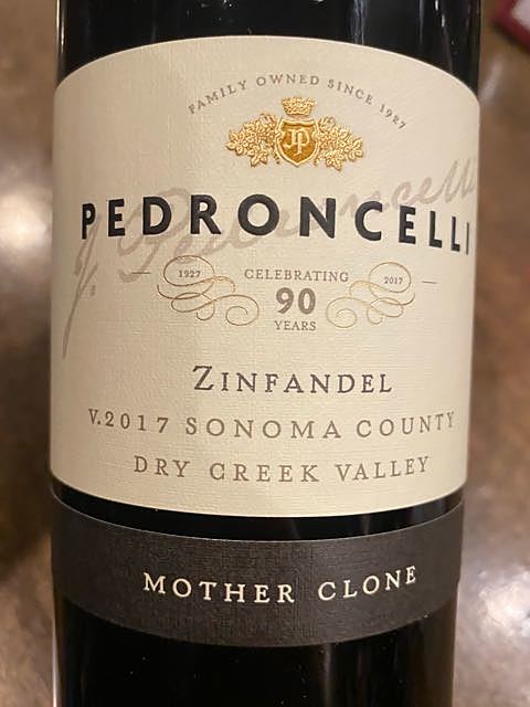 Pedroncelli Mother Clone Zinfandel(ペドロンチェ マザー・クローン ジンファンデル)