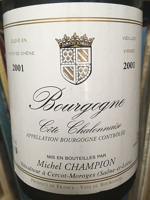 Michel Champion Bourgogne Côte Chalonnaise Rouge(ミッシェル・シャンピオン ブルゴーニュ コート・シャロネーズ ルージュ)