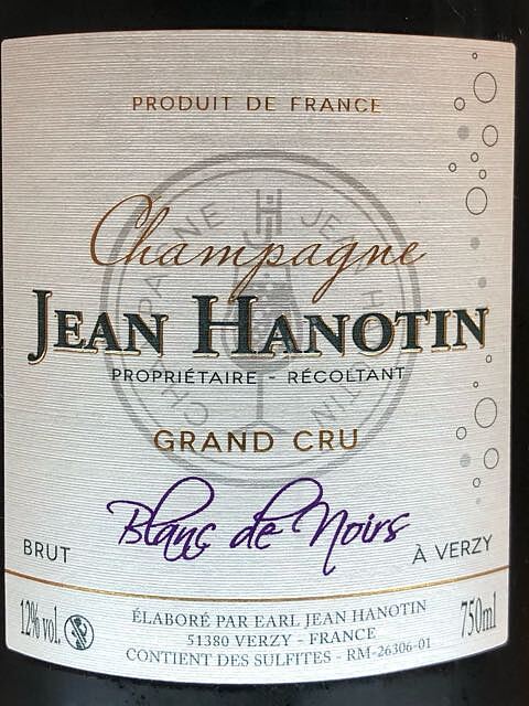 Jean Hanotin Blanc de Noir(ジャン・アノタン ブラン・ド・ノワール)