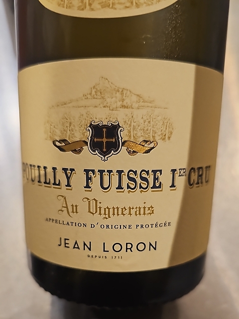 Jean Loron Pouilly Fuissé 1er Cru Au Vignerais