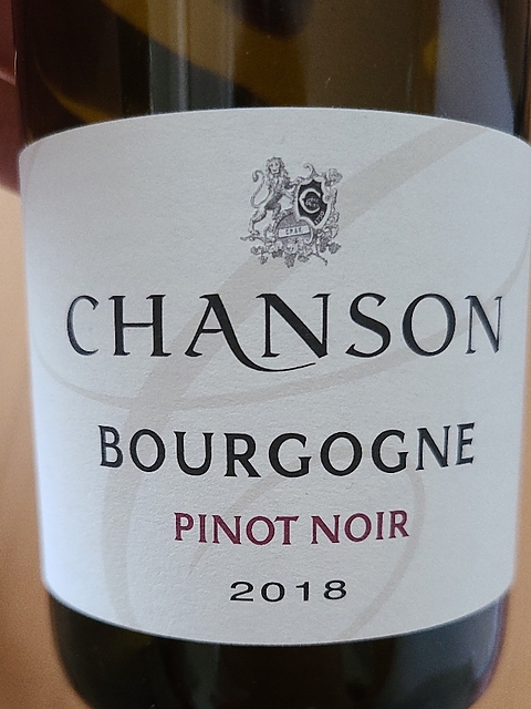 Chanson Bourgogne Pinot Noir(シャンソン ブルゴーニュ ピノ・ノワール)