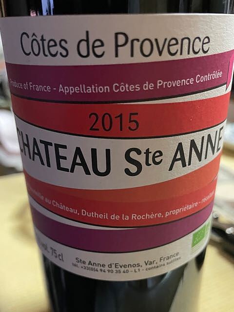 Ch. Ste Anne Côtes de Provence Rouge