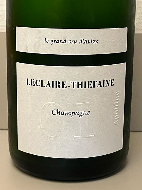 Leclaire Thiefaine Cuvée 01 Apoline(ルクレール・ティフェンヌ キュヴェ01 アポリーヌ)