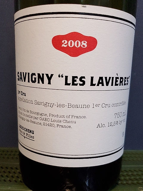 Louis Chenu Savigny Les Lavières 1er Cru(ルイ・シュニュ サヴィニー レ・ラヴィエール プルミエ・クリュ)