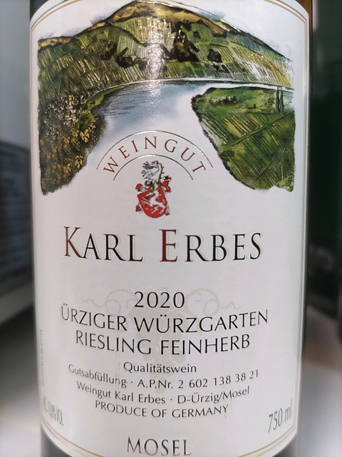 Karl Erbes Ürziger Würzgarten Riesling feinherb(カール・エルベス ユルツィガー・ヴュルツガルテン・リースリング ファインヘルプ)