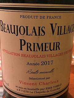 Vincent Charleux Beaujolais Villages Primeur