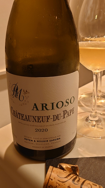 Rotem & Mounir Saouma Arioso Châteauneuf du Pape Blanc(ロテム＆ムニール・サウマ アリオソ シャトーヌフ・デュ・パプ ブラン)