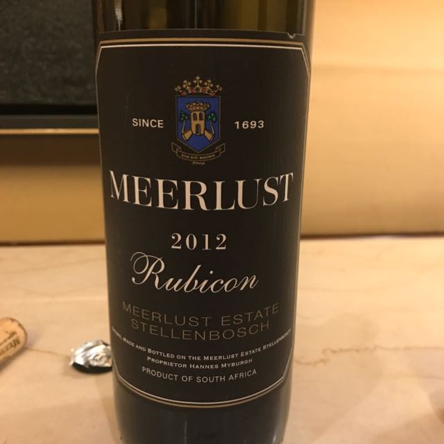 Meerlust Rubicon 2012(ミヤルスト ルビコン) Vinica 無料のワインアプリ