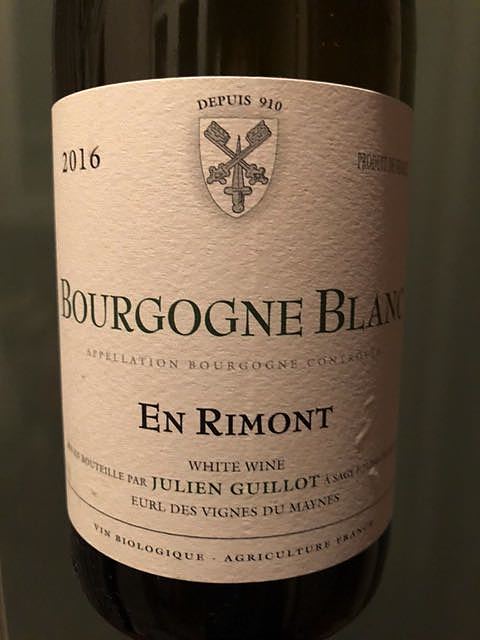 Julien Guillot Bourgogne Blanc En Rimont(ジュリアン・グイヨ ブルゴーニュ ブラン アン・リモン)