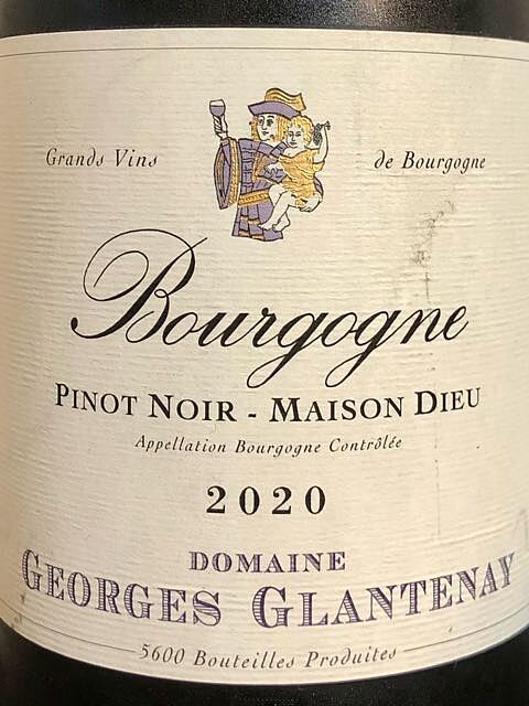 Dom. Georges Glantenay Bourgogne Pinot Noir Maison Dieu(ドメーヌ・ジョージ・グラントネイ ブルゴーニュ ピノ・ノワール メゾン・デュー)