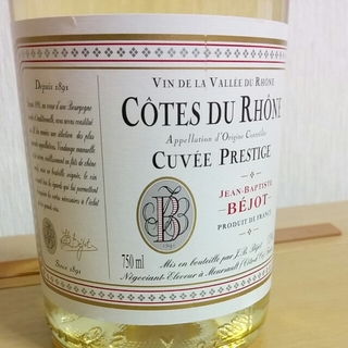 Jean Baptiste Béjot Côtes du Rhône Cuvée Prestige Blanc