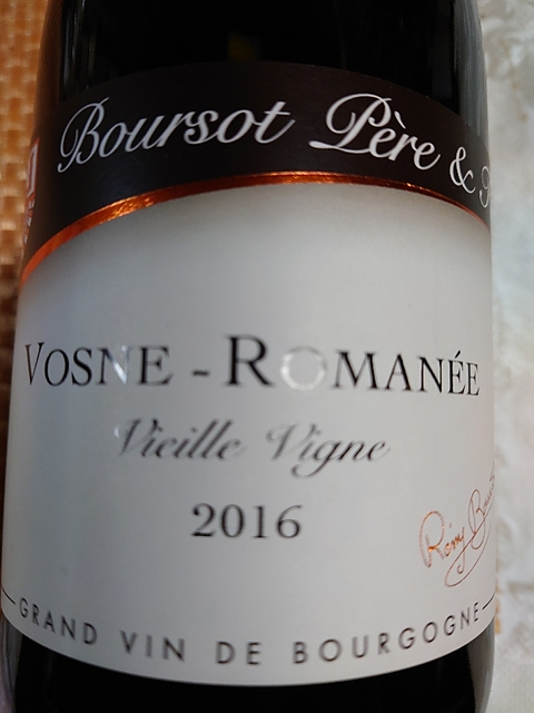 Boursot Père & Fils Vosne Romanée Vieilles Vignes(ブルソ・ペール・エ・フィス ヴォーヌ・ロマネ ヴィエイユ・ヴィーニュ)